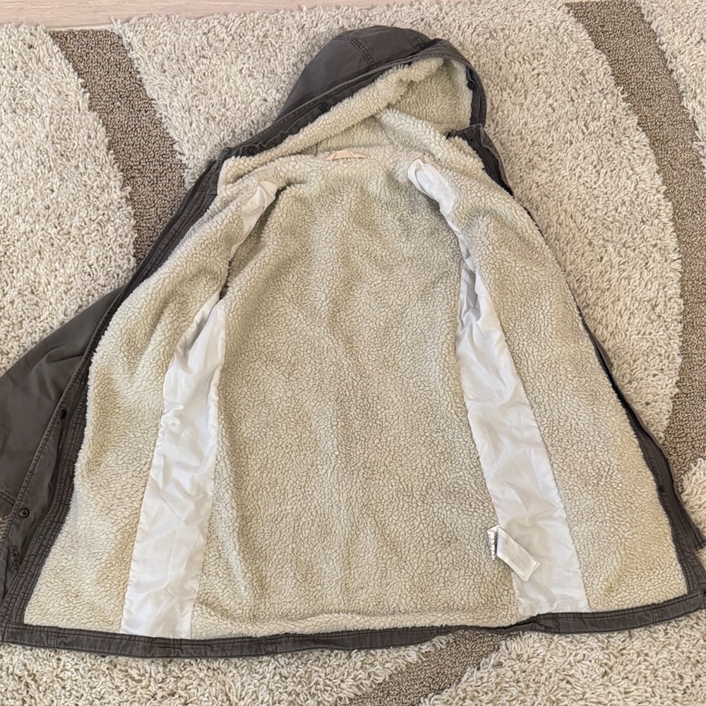 Hollister Brown Utility Jacket with Hood - Picture 3 of 7